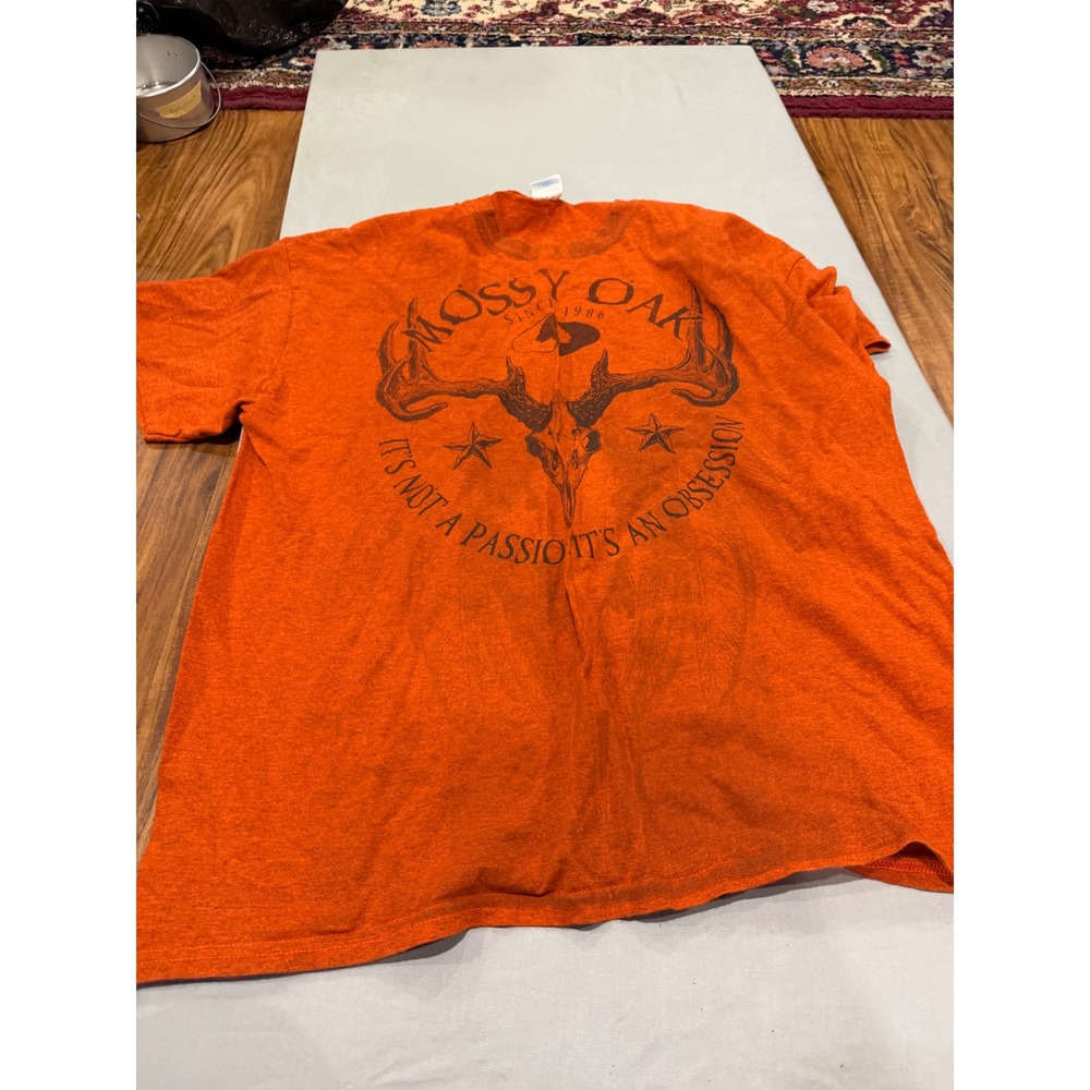 Gorpcore Mens Mossy Oak Graphic T-Shirt XL Orange